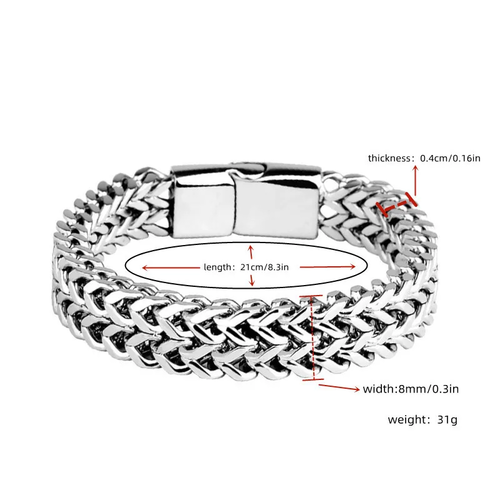 Stainless Steel Braided Double Row Front and Rear Fish Scale Alloy - Image 5