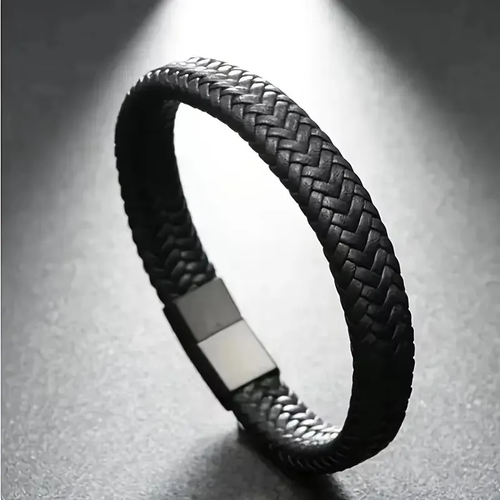 1PC Men's and Women's Fashion Trend Leather Weaving Rope Bracelet - Image 5
