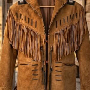 Men's Brown Fringe Leather Jacket – view 1