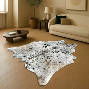 grey cowhide rug genuine cow leather style 094 view 1