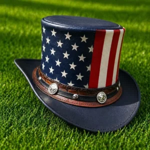 Uncle Sam Leather Top Hat - view 1