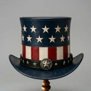 American Flag Leather Top Hat - view 1